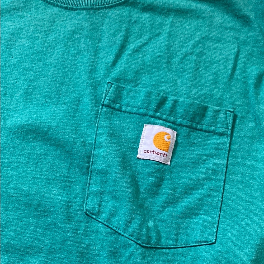 Men’s Carhartt Green Loose Fit Pocket Tee - Small